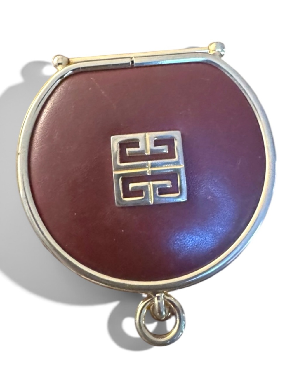 Givenchy VTG Rehab Round Coin Purse with Gold Trim